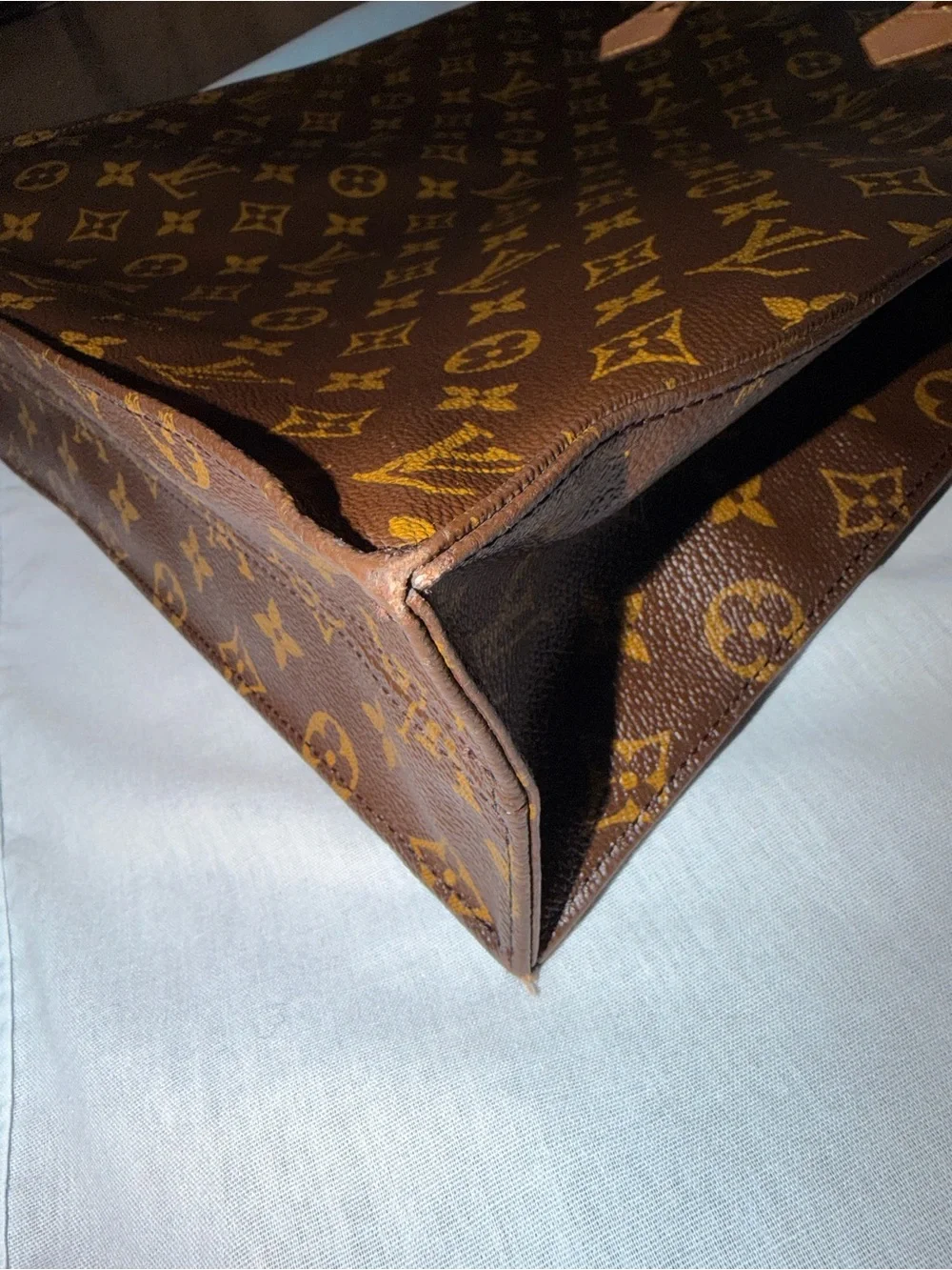 Louis Vuitton Vintage Sac Plat Monogram Tote Bag Handbag M51140
